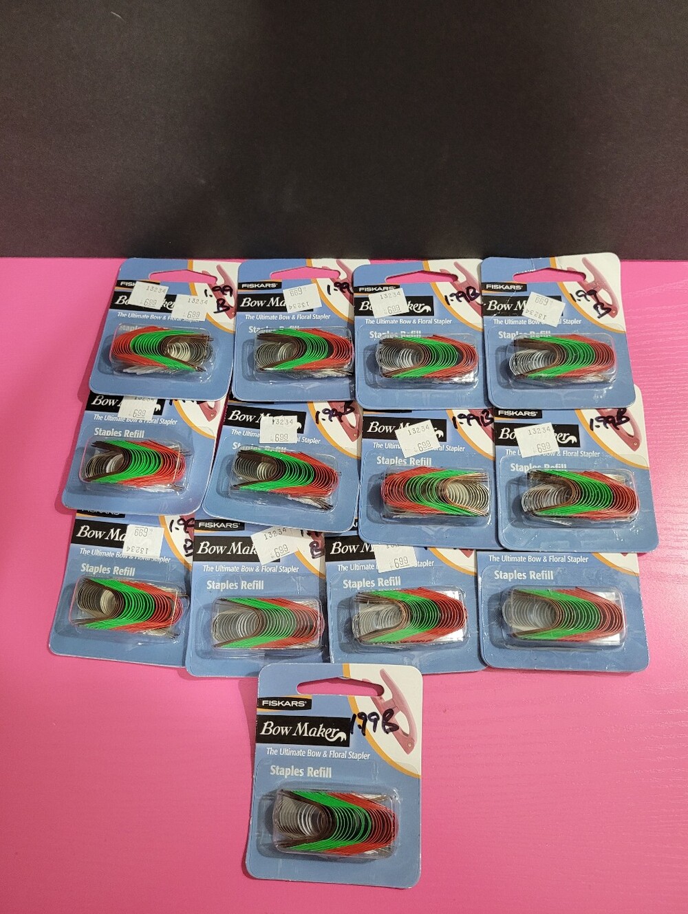 Fiskars Bow Maker Staples Refills. Set Of 13 Packages. New (1638)